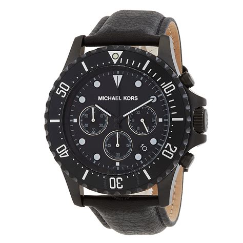 michael kors everest chronograph watch black|Oversized Everest Black.